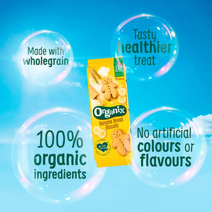 Banana Bread Biscuits 135g by ORGANIX