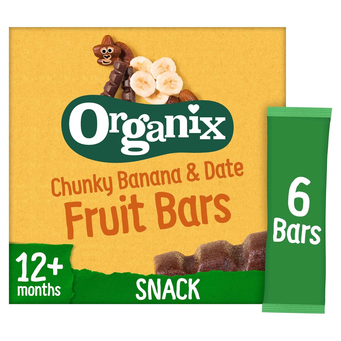 Banana & Date 6 X 17g by ORGANIX