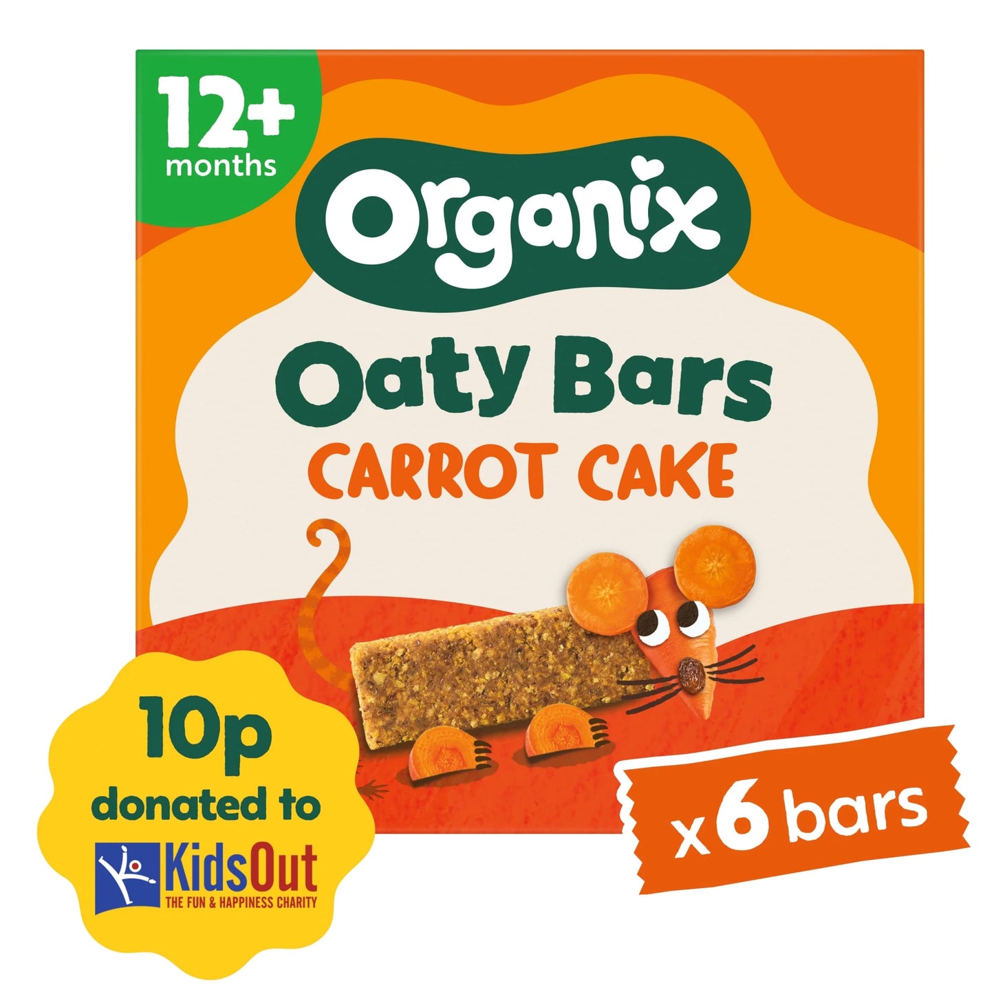 Carrot Cake Soft Oaty Bars 6x23g by ORGANIX