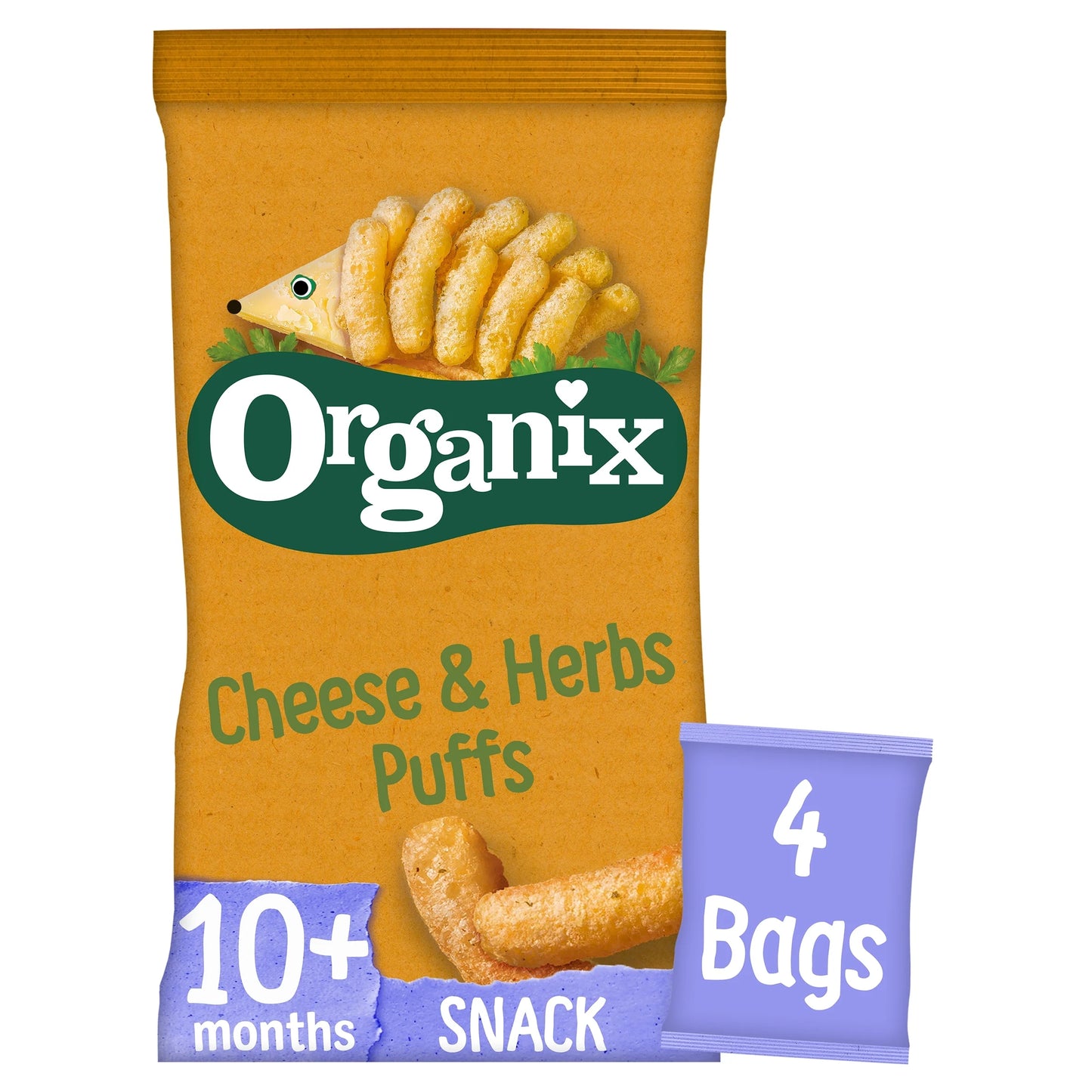 Cheese & Herb Puffs 4x15g by ORGANIX