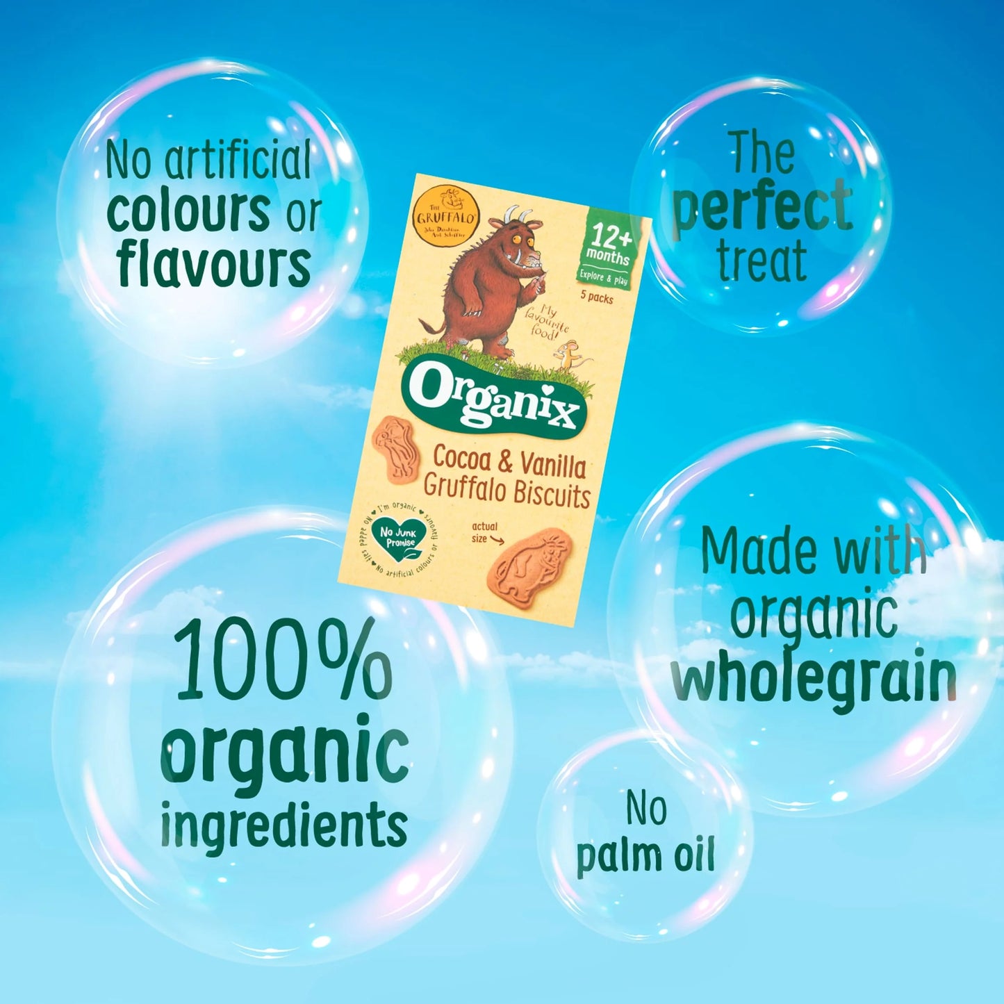 Cocoa & Vanilla Gruffalo Biscuits by ORGANIX