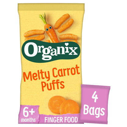 Melty Carrot Puffs Multipack 4x18g by ORGANIX