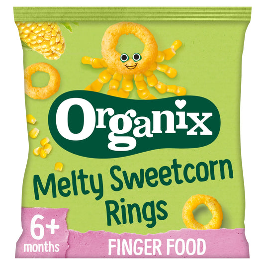 Melty Sweetcorn Rings 20g by ORGANIX