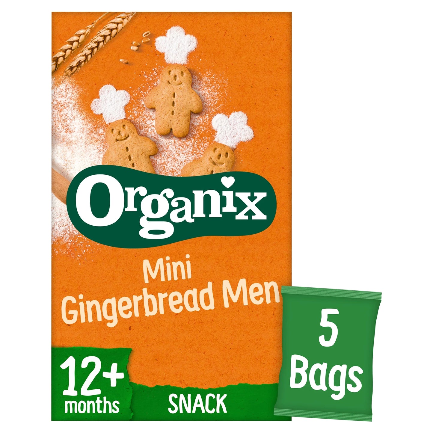 Mini Gingerbread Men Biscuits 5x20g by ORGANIX