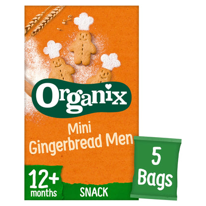 Mini Gingerbread Men Biscuits 5x20g by ORGANIX