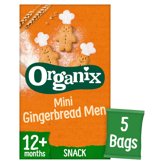 Mini Gingerbread Men Biscuits 5x20g by ORGANIX