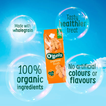 Mini Gingerbread Men Biscuits 5x20g by ORGANIX