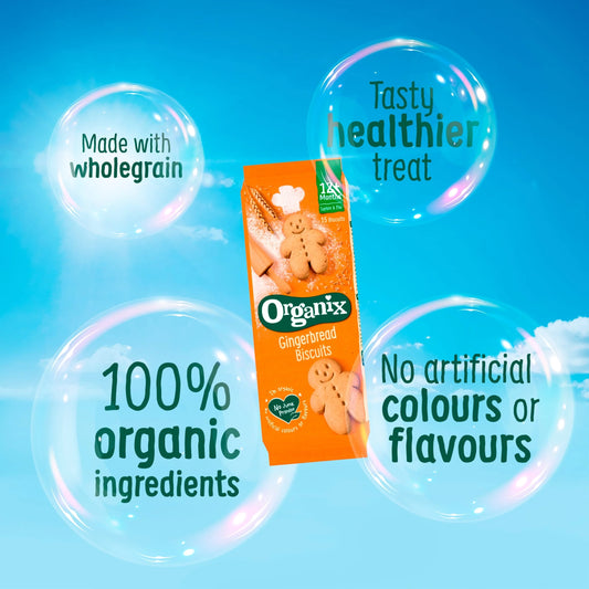 Mini Gingerbread Men Biscuits 5x20g by ORGANIX