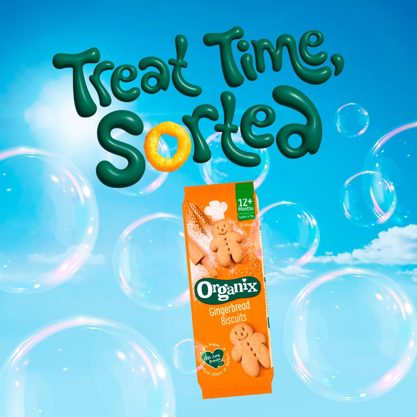 Mini Gingerbread Men Biscuits 5x20g by ORGANIX