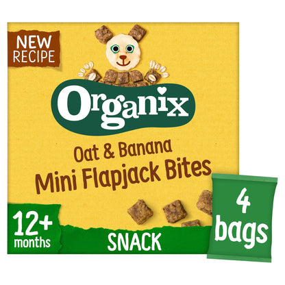 Oat & Banana Mini Flapjack Bites 4 X by ORGANIX