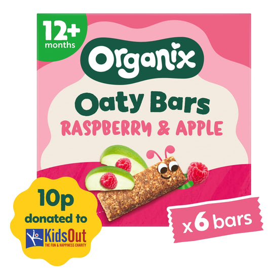 Raspberry & Apple Soft Oaty Bars 6x23g by ORGANIX