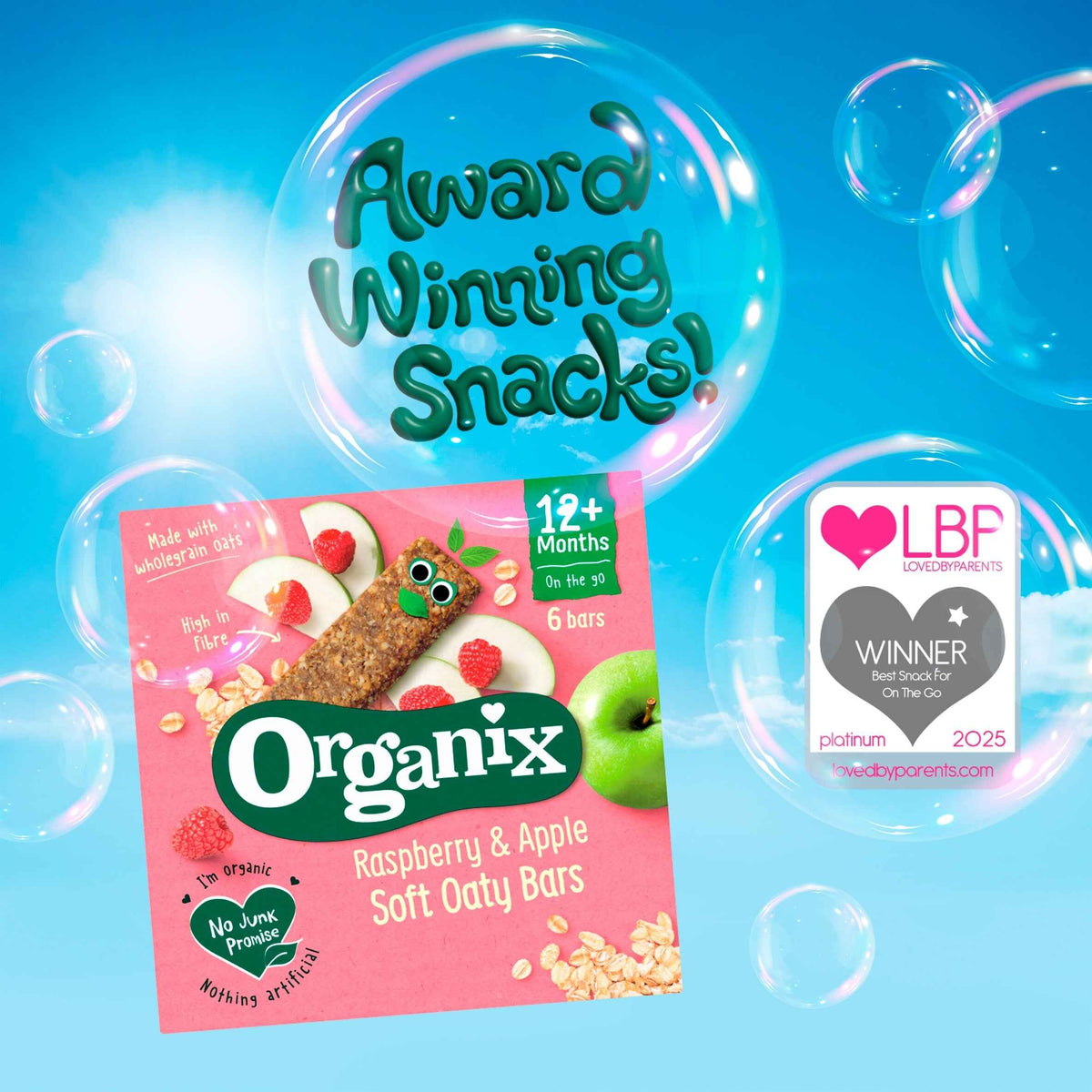 Strawberry & Apple Soft Oaty Bars by ORGANIX