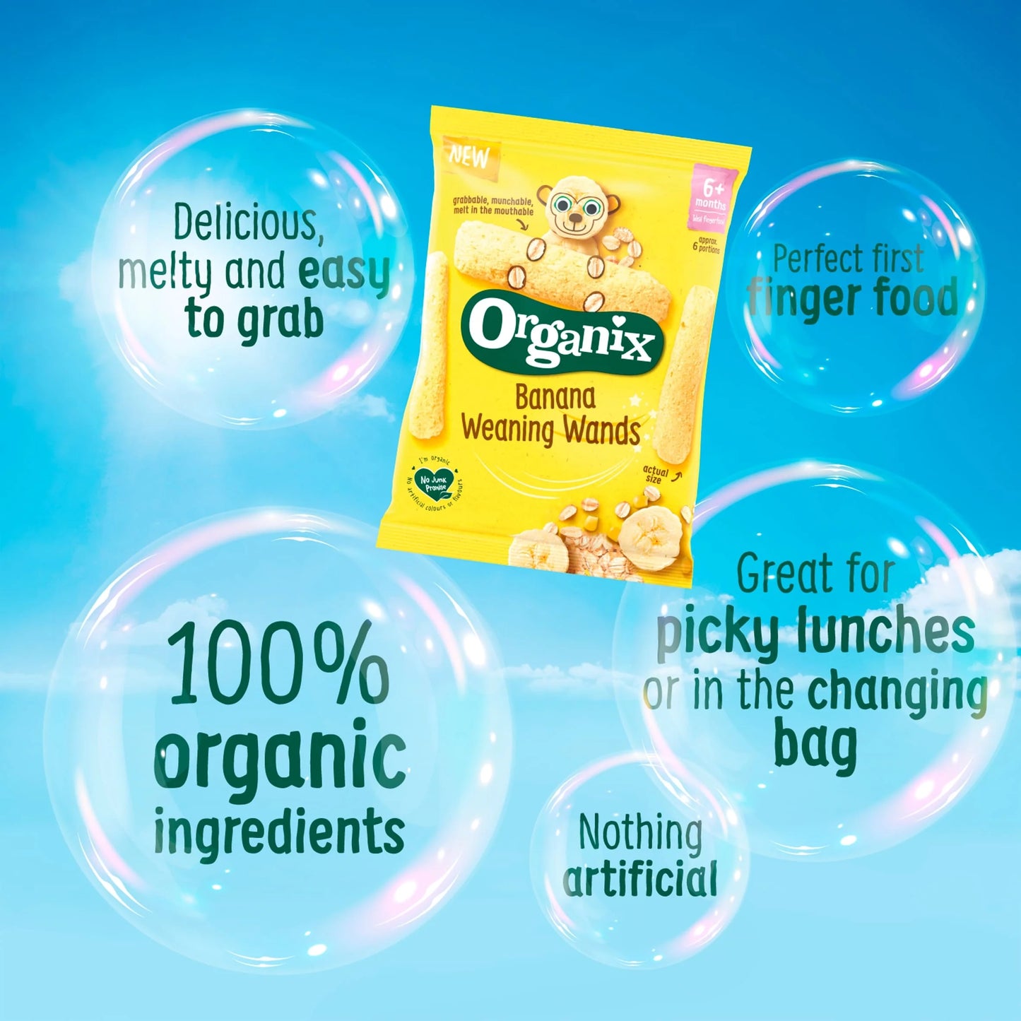 Strawberry Weaning Wands 25g by ORGANIX