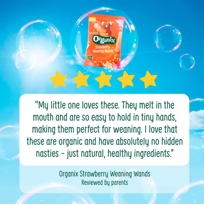 Strawberry Weaning Wands 25g by ORGANIX
