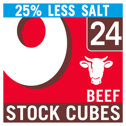 Reduced Salt Beef Stock Cubes 24 Pack 142g by OXO
