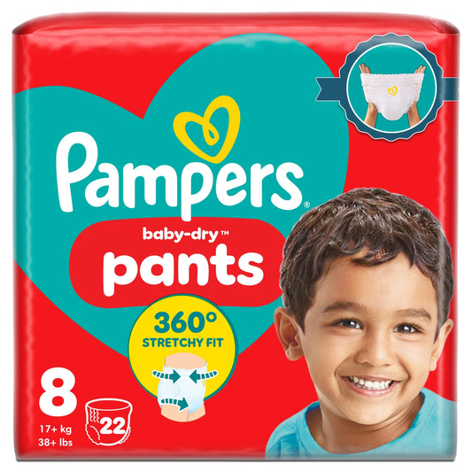 Baby Dry Nappy Pants S8 22 Nappies by Pampers