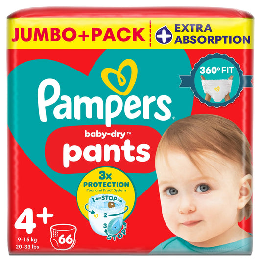 Baby-dry Nappy Pants Size 4+ Jumbo+ by Pampers