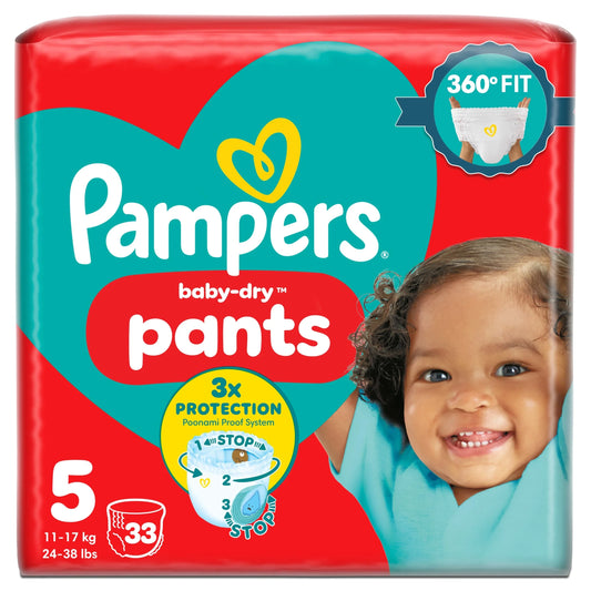 Baby-dry Nappy Pants Size 5 33 Pack by Pampers