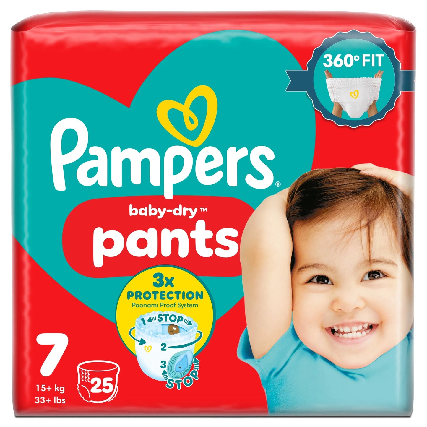 Baby-dry Nappy Pants Size 7 25 Pack by Pampers