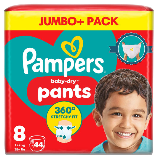 Baby-dry Nappy Pants Size 8 Jumbo+ by Pampers