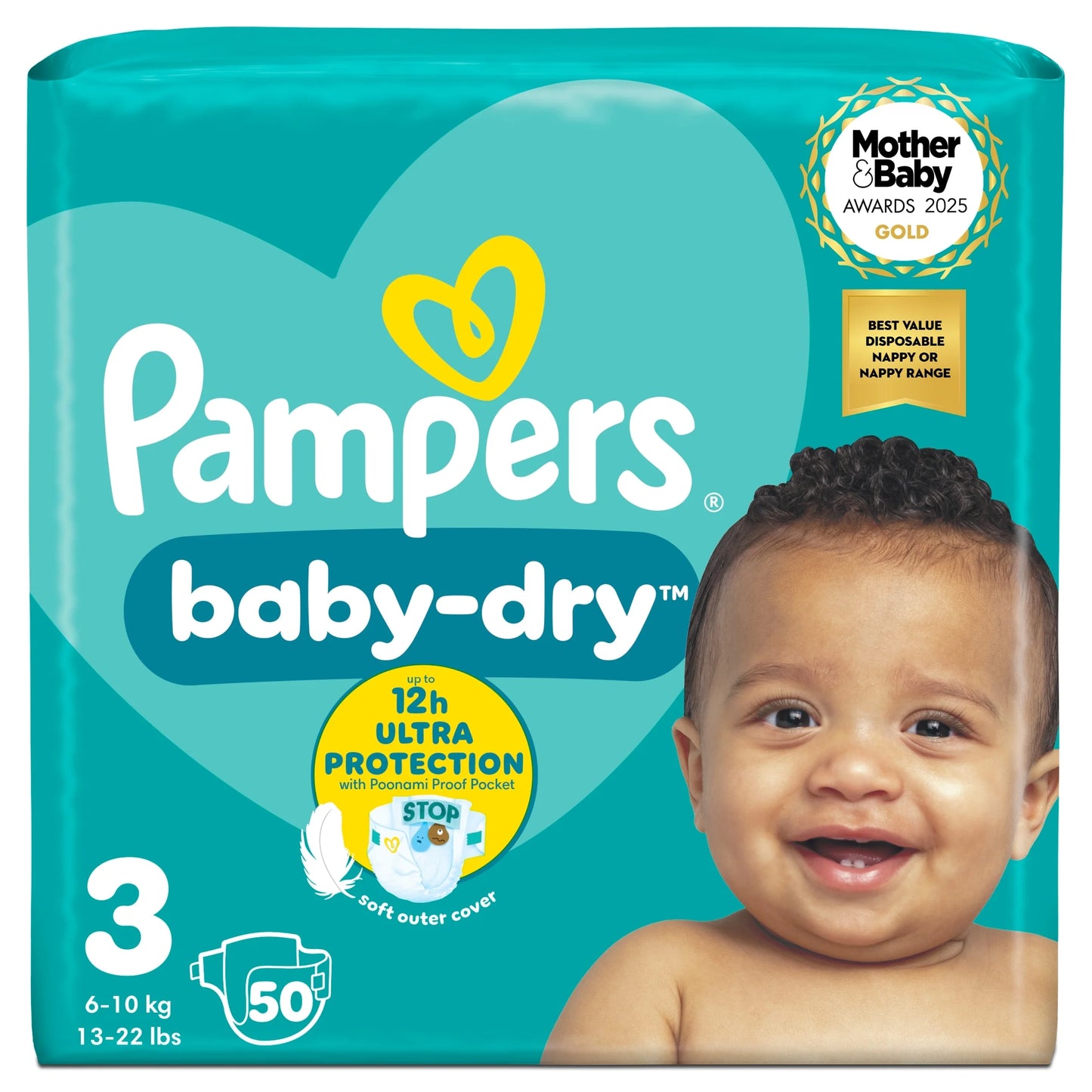 Baby Dry Size 3 Essential Pack 50 by Pampers