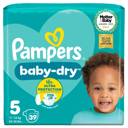 Baby Dry Size 5 Essential Pack 39 by Pampers