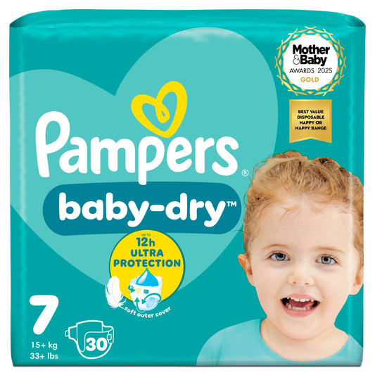 Baby-dry Size 7 Nappies 30 Pack by Pampers