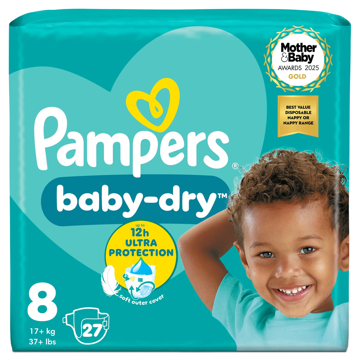 Baby-dry Size 8 Nappies Essential by Pampers