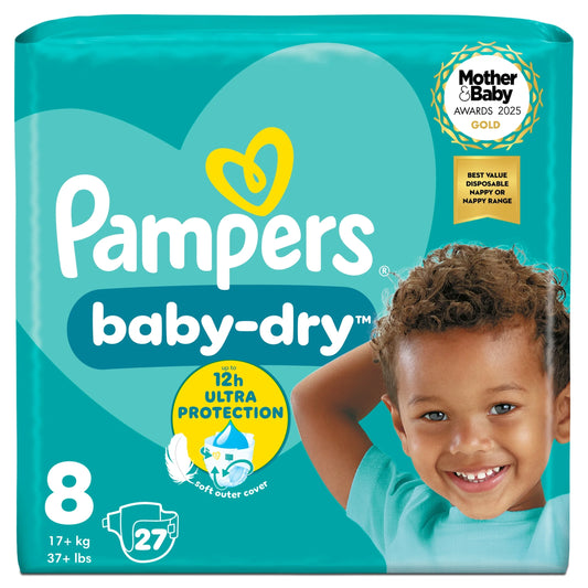 Baby-dry Size 8 Nappies Essential by Pampers