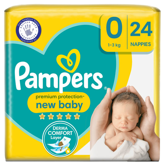 New Baby Size 0 24 Nappies by Pampers