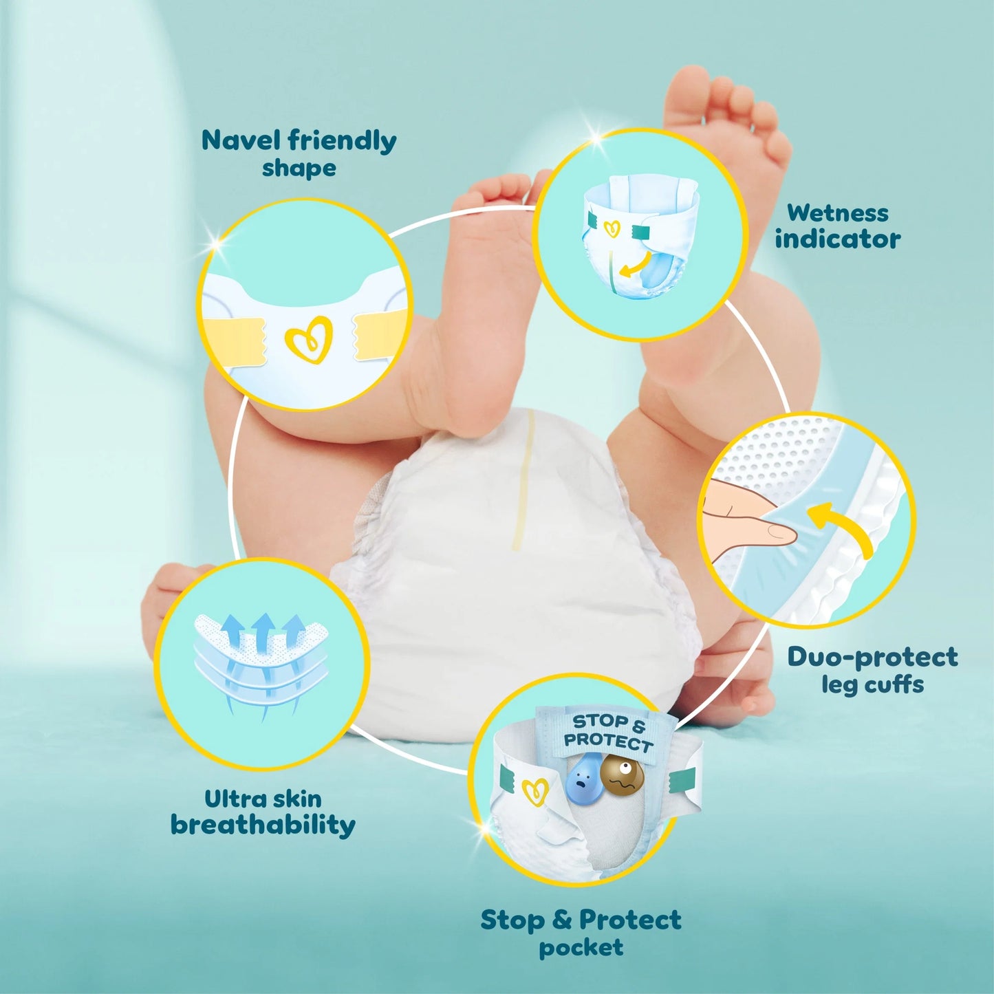 New Baby Size 1 22 Nappies by Pampers