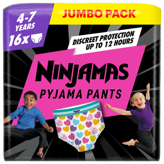 Ninjamas Pink Pyjama Pants 4-7 Years by Pampers