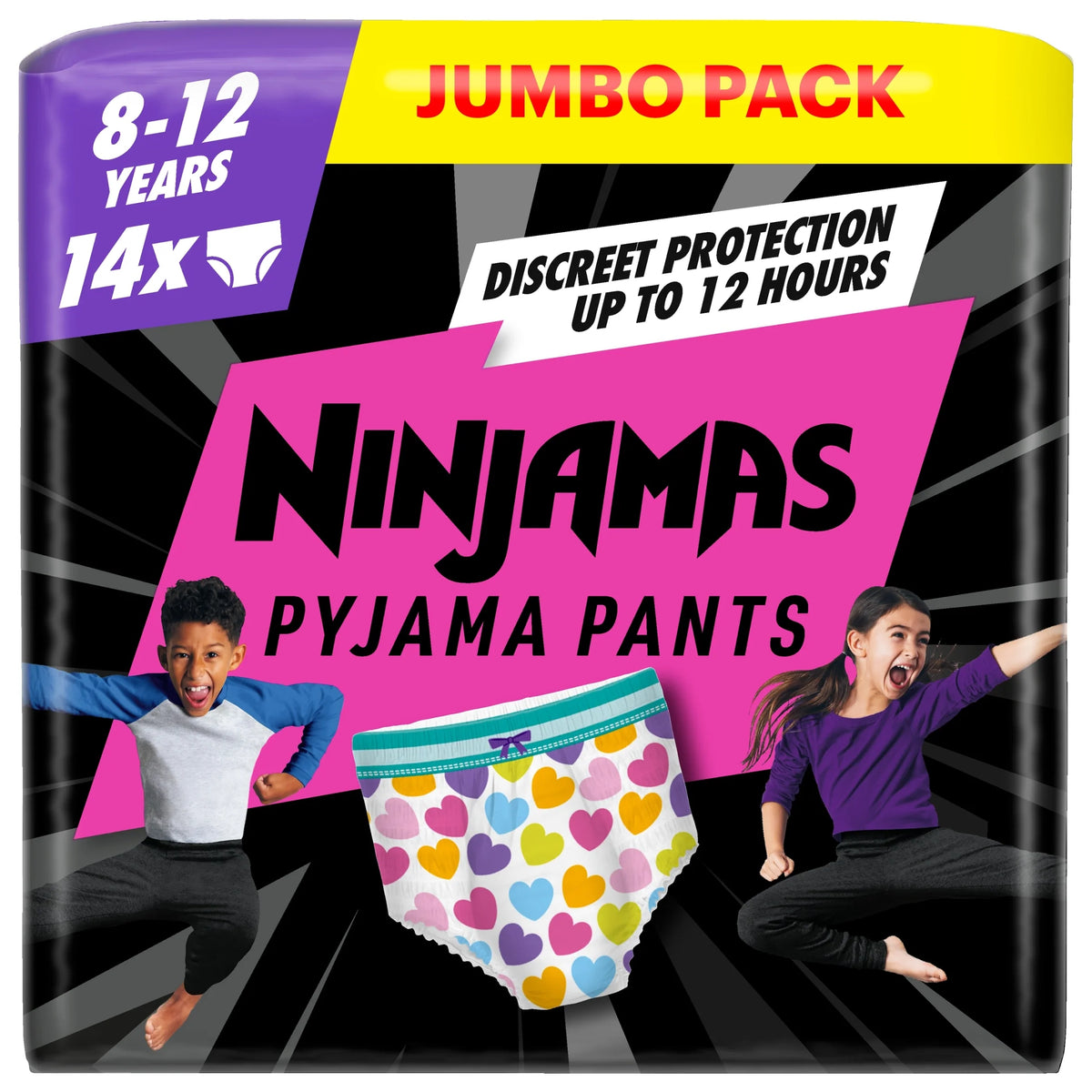 Ninjamas Pink Pyjama Pants 8-12 Years by Pampers