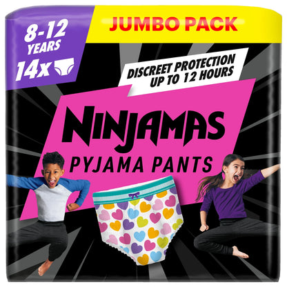 Ninjamas Pink Pyjama Pants 8-12 Years by Pampers