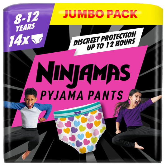 Ninjamas Pink Pyjama Pants 8-12 Years by Pampers