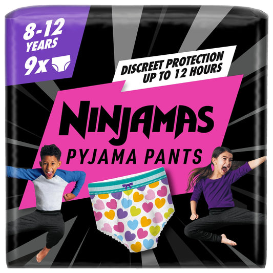Ninjamas Pyjama Pants For Girls 8-12 by Pampers