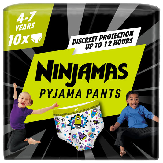 Ninjamas Pyjama Pants Unisex 4-7 by Pampers