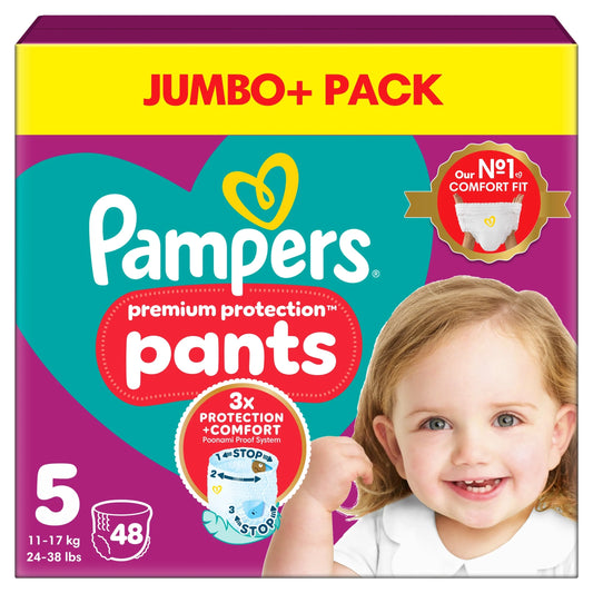 Premium Protection 48 Nappy Pants Size 5 by Pampers