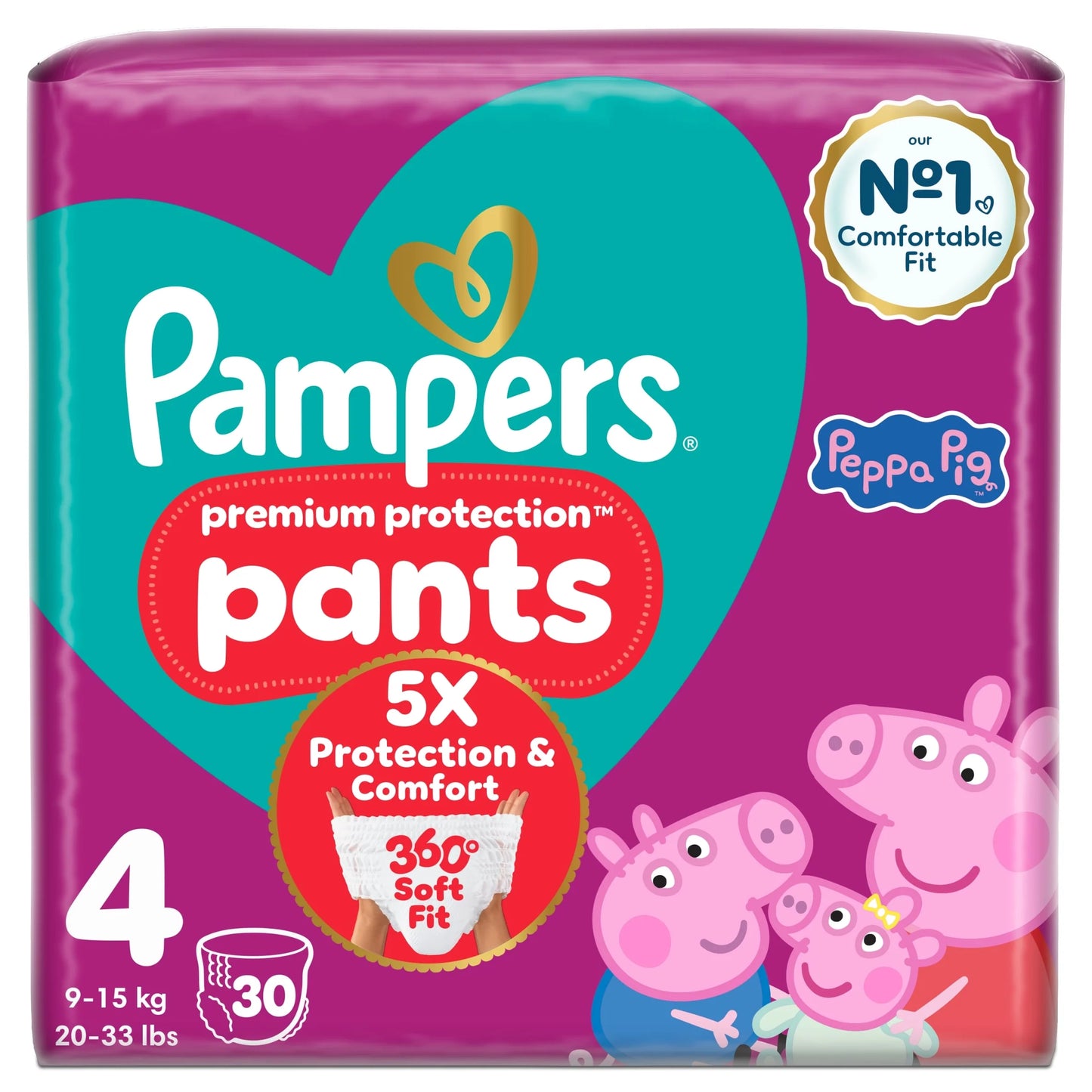 Premium Protection Nappy Pants Size 4 by Pampers