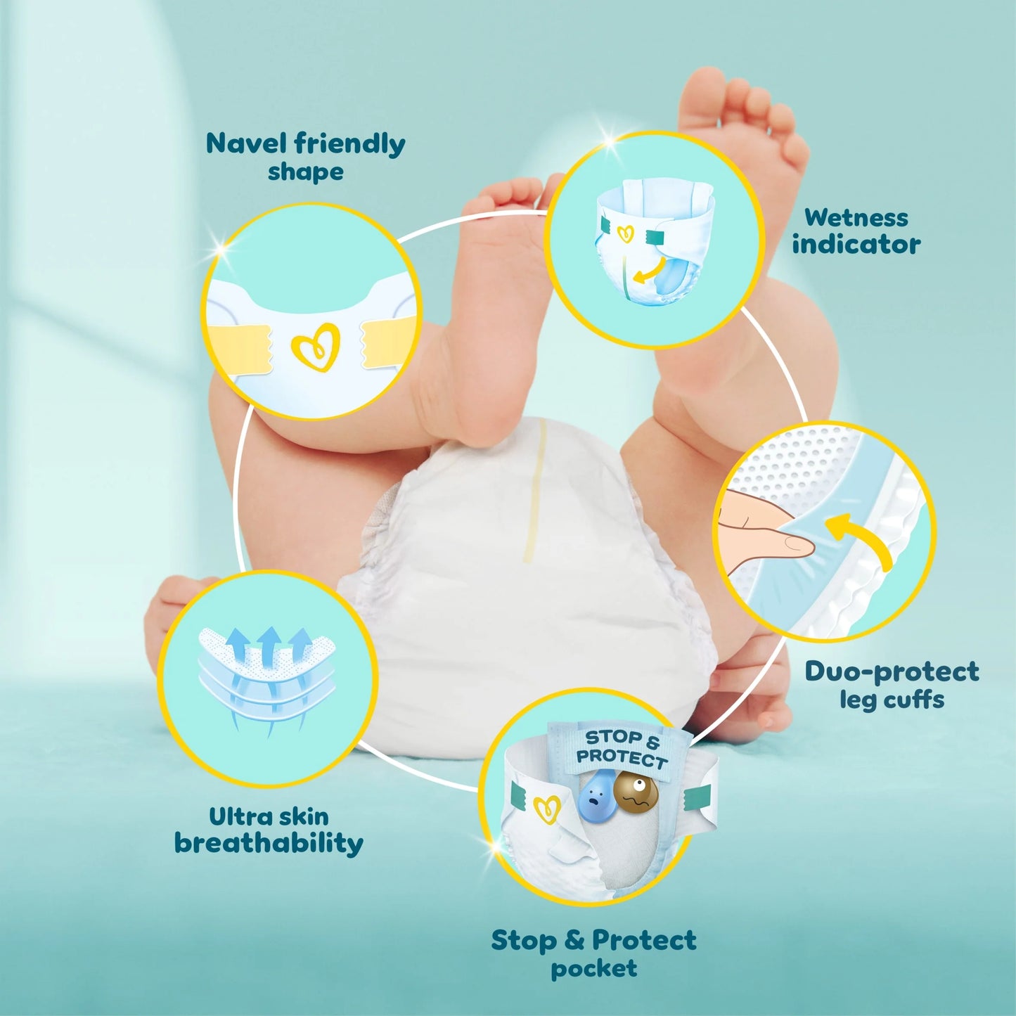 Premium Protection New Baby Size 2 44 by Pampers