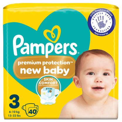 Premium Protection New Baby Size 3 40 by Pampers