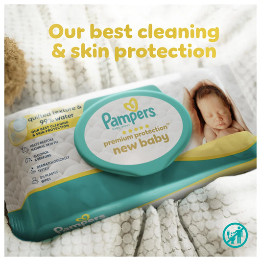 Premium Protection New Baby Wipes 4x by Pampers