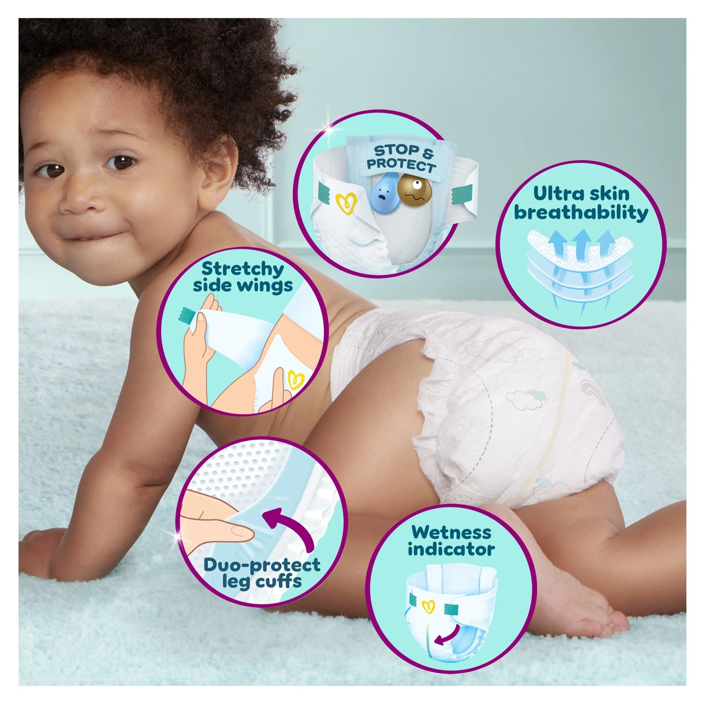 Premium Protection Size 6 28 Nappies by Pampers