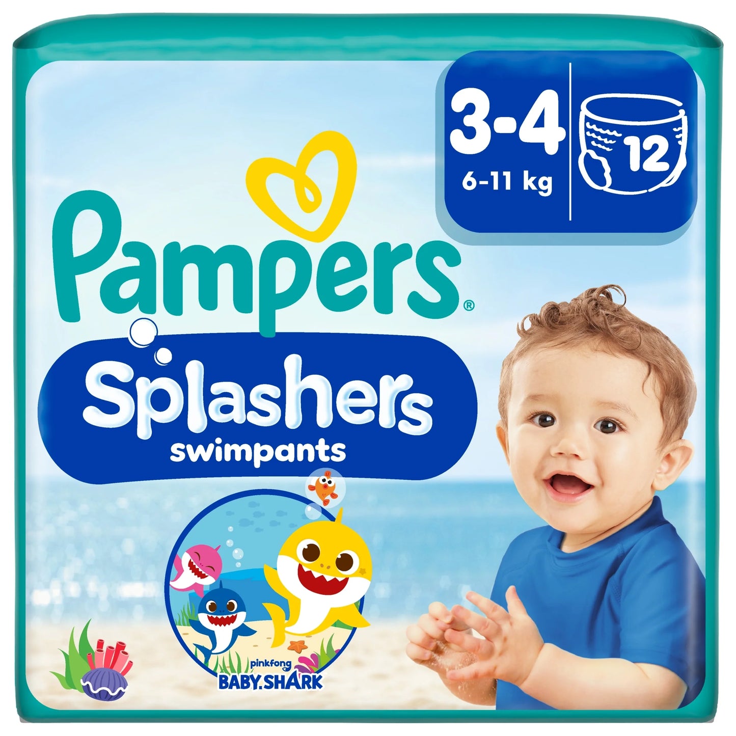 Splashers Baby Shark Size 3-4 Swim by Pampers