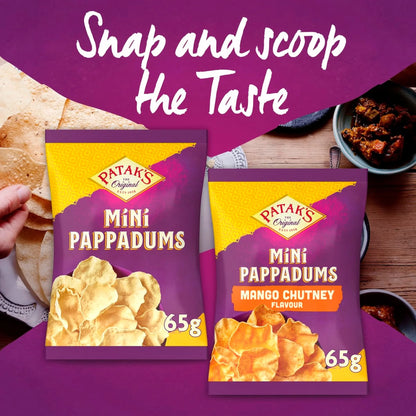Plain Mini Pappadums 65g by PATAK'S