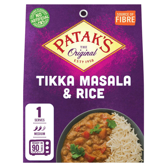 Tikka Masala Curry & Rice Ready Meal by PATAK'S