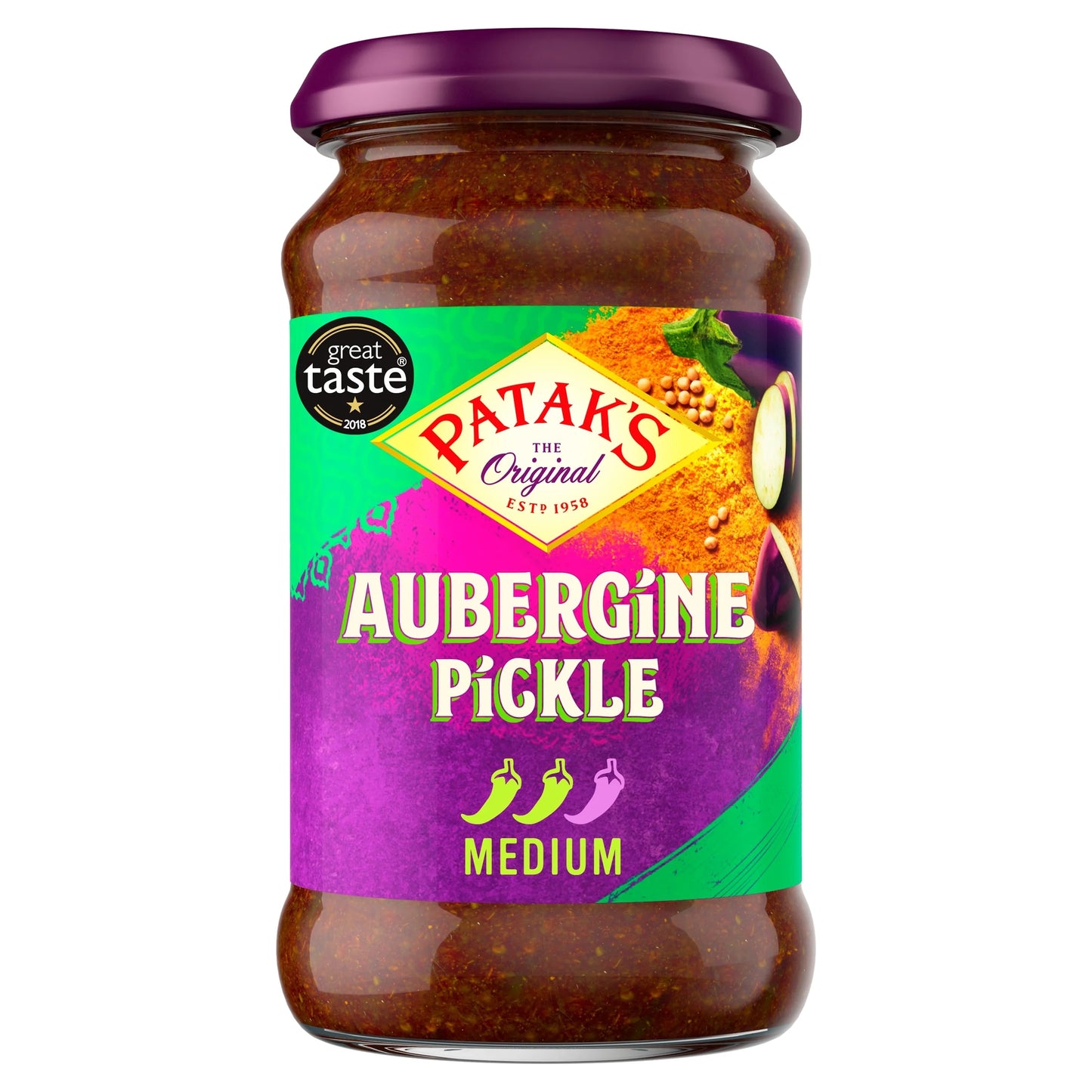 Pataks Aubergine Pickles 312g by PATAK'S
