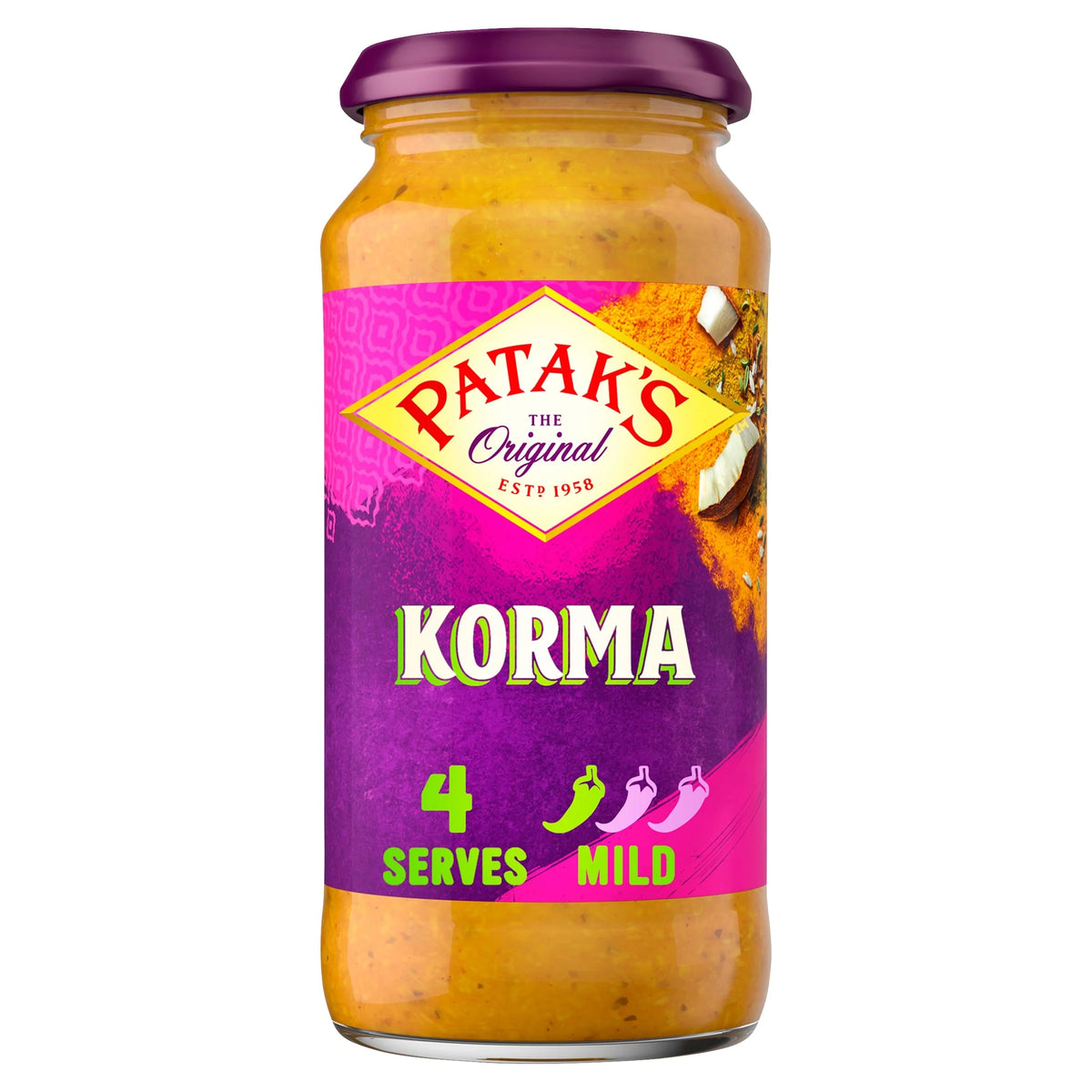 Pataks Mild Korma Sauce 450g by PATAK'S