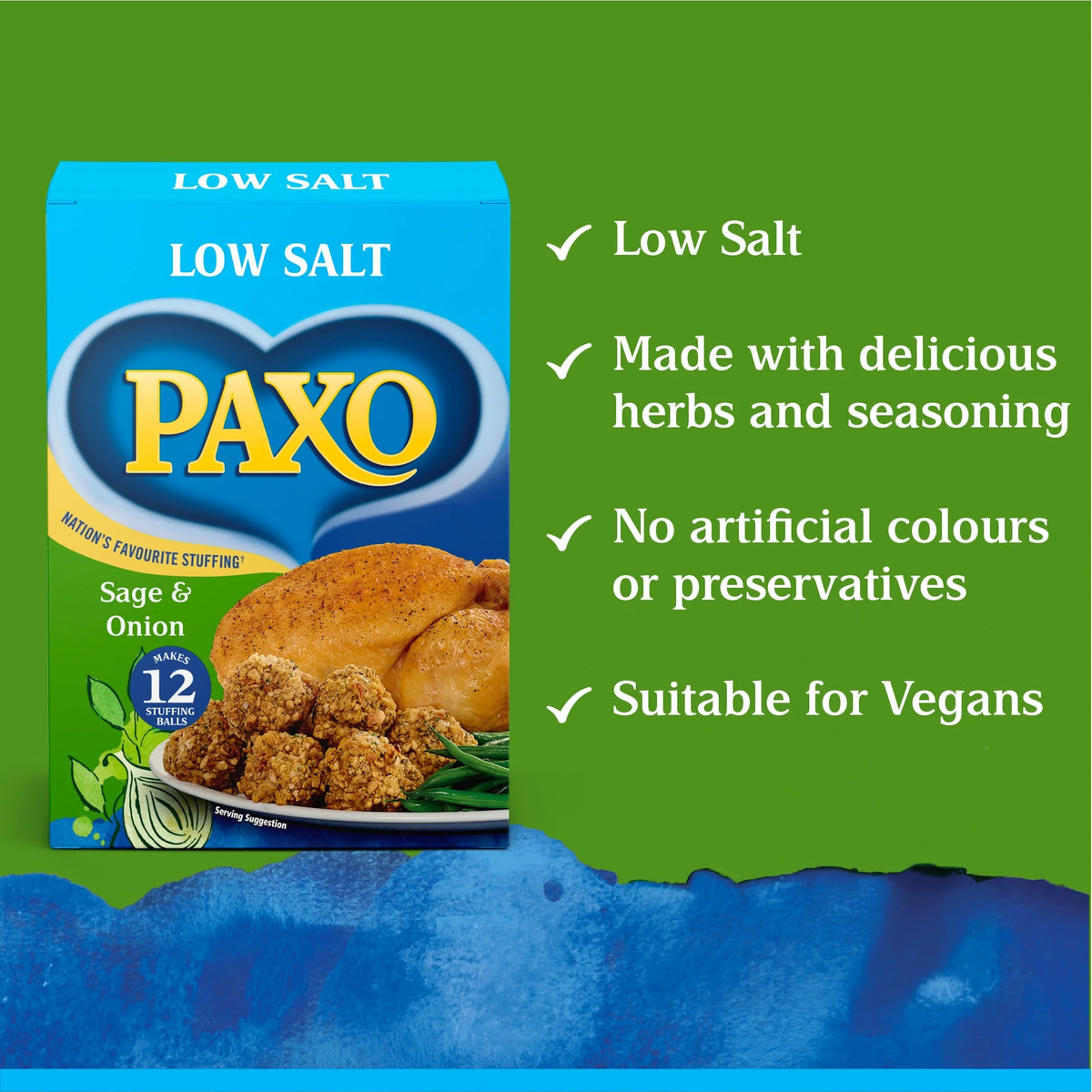 Low Salt Sage & Onion Stuffing Mix 170g by PAXO