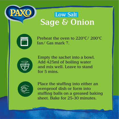 Low Salt Sage & Onion Stuffing Mix 170g by PAXO